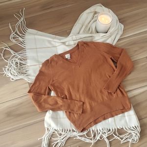 V-neck Long-sleeve Pullover Sweater